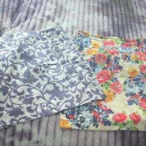 Floral & Damask Print Cotton Skirts - Set of 2